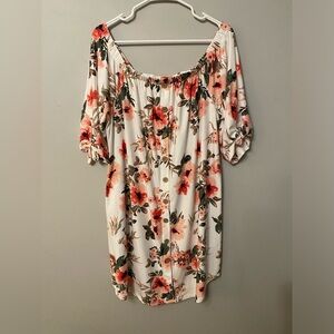 Women’s Off Shoulder Floral Dress | 2X